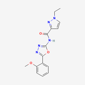 1-ethyl-N-(5-(2-methoxyphenyl)-1,3,4-oxadiazol-2-yl)-1H-pyrazole-3-carboxamide