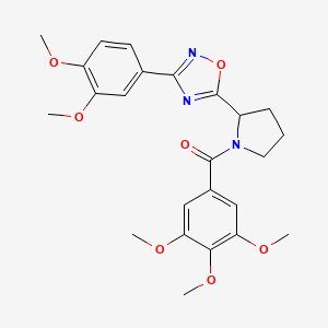 3-(3,4-Dimethoxyphenyl)-5-[1-(3,4,5-trimethoxybenzoyl)pyrrolidin-2-yl]-1,2,4-oxadiazole