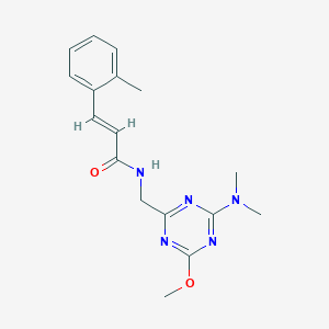 (E)-N-((4-(dimethylamino)-6-methoxy-1,3,5-triazin-2-yl)methyl)-3-(o-tolyl)acrylamide