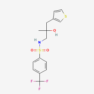 N-{2-hydroxy-2-[(thiophen-3-yl)methyl]propyl}-4-(trifluoromethyl)benzene-1-sulfonamide