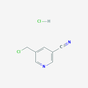 molecular formula C7H6Cl2N2 B2720052 5-(Chloromethyl)nicotinonitrile hydrochloride CAS No. 189936-27-4
