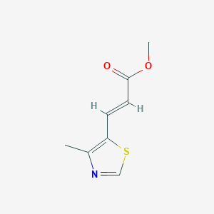 molecular formula C8H9NO2S B2720055 Methyl 3-(4-methyl-1,3-thiazol-5-yl)prop-2-enoate CAS No. 1663518-39-5