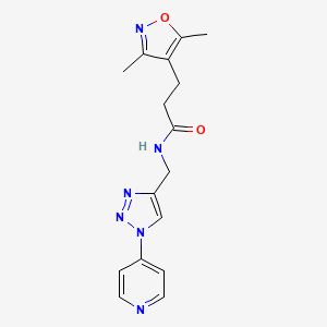 3-(3,5-dimethylisoxazol-4-yl)-N-((1-(pyridin-4-yl)-1H-1,2,3-triazol-4-yl)methyl)propanamide