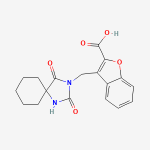 3-({2,4-Dioxo-1,3-diazaspiro[4.5]decan-3-yl}methyl)-1-benzofuran-2-carboxylic acid