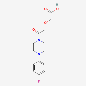 molecular formula C14H17FN2O4 B2720067 {2-[4-(4-氟苯基)哌嗪-1-基]-2-氧代乙氧基}乙酸 CAS No. 625408-93-7