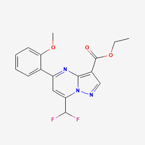 Ethyl 7-(difluoromethyl)-5-(2-methoxyphenyl)pyrazolo[1,5-a]pyrimidine-3-carboxylate