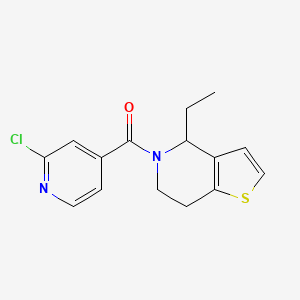 molecular formula C15H15ClN2OS B2720073 2-chloro-4-{4-ethyl-4H,5H,6H,7H-thieno[3,2-c]pyridine-5-carbonyl}pyridine CAS No. 1183407-49-9