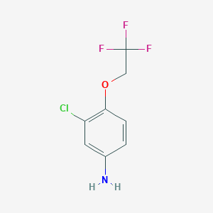molecular formula C8H7ClF3NO B2720074 3-Chloro-4-(2,2,2-trifluoroethoxy)aniline CAS No. 83190-04-9