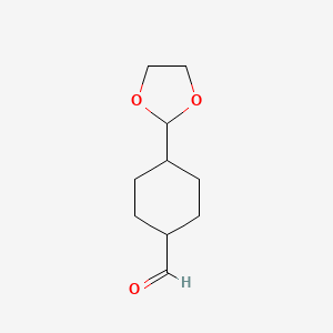 4-(1,3-Dioxolan-2-yl)cyclohexane-1-carbaldehyde