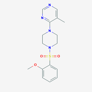 molecular formula C16H20N4O3S B2720091 4-(4-((2-Methoxyphenyl)sulfonyl)piperazin-1-yl)-5-methylpyrimidine CAS No. 1428375-22-7