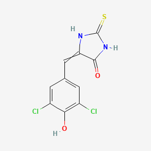 molecular formula C10H6Cl2N2O2S B2720092 5-(3,5-二氯-4-羟基-苄基亚甲基)-2-硫代咪唑并[4,3-d]嘧啶-4-酮 CAS No. 292168-70-8