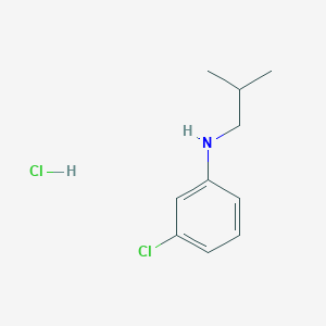 molecular formula C10H15Cl2N B2720095 3-氯-N-(2-甲基丙基)苯胺盐酸盐 CAS No. 1909306-30-4