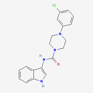 4-(3-chlorophenyl)-N-(1H-indol-3-yl)piperazine-1-carboxamide