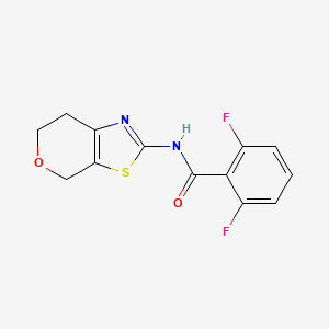 molecular formula C13H10F2N2O2S B2720109 N-(6,7-dihydro-4H-pyrano[4,3-d]thiazol-2-yl)-2,6-difluorobenzamide CAS No. 1396859-57-6