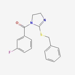 (2-Benzylsulfanyl-4,5-dihydroimidazol-1-yl)-(3-fluorophenyl)methanone