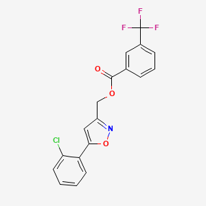 [5-(2-Chlorophenyl)-3-isoxazolyl]methyl 3-(trifluoromethyl)benzenecarboxylate