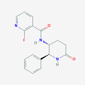 2-Fluoro-N-[(2S,3R)-6-oxo-2-phenylpiperidin-3-yl]pyridine-3-carboxamide