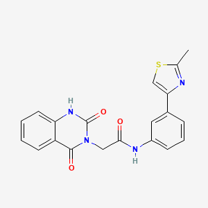 2-(2,4-dioxo-1,2-dihydroquinazolin-3(4H)-yl)-N-(3-(2-methylthiazol-4-yl)phenyl)acetamide