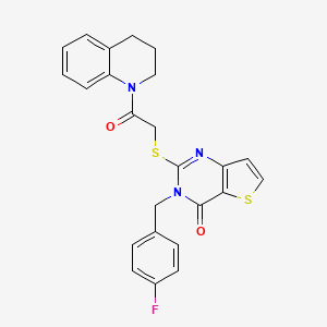 2-{[2-(3,4-dihydroquinolin-1(2H)-yl)-2-oxoethyl]sulfanyl}-3-(4-fluorobenzyl)thieno[3,2-d]pyrimidin-4(3H)-one