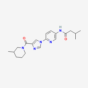 molecular formula C20H27N5O2 B2720134 3-甲基-N-(6-{4-[(3-甲基哌啶-1-基)羰基]-1H-咪唑-1-基}吡啶-3-基)丁酰胺 CAS No. 1251591-54-4