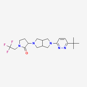 3-[5-(6-Tert-butylpyridazin-3-yl)-1,3,3a,4,6,6a-hexahydropyrrolo[3,4-c]pyrrol-2-yl]-1-(2,2,2-trifluoroethyl)pyrrolidin-2-one