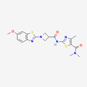 2-(1-(6-methoxybenzo[d]thiazol-2-yl)azetidine-3-carboxamido)-N,N,4-trimethylthiazole-5-carboxamide