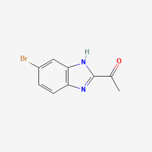 molecular formula C9H7BrN2O B2720140 1-(6-Bromo-1H-benzo[d]imidazol-2-yl)ethanone CAS No. 296265-20-8
