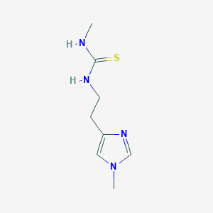 molecular formula C8H14N4S B2720145 1-Methyl-3-[2-(1-methylimidazol-4-yl)ethyl]thiourea CAS No. 1796014-76-0