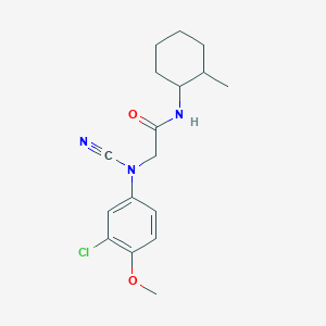 2-(3-Chloro-N-cyano-4-methoxyanilino)-N-(2-methylcyclohexyl)acetamide