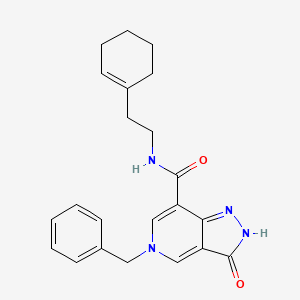 molecular formula C22H24N4O2 B2720150 5-苄基-N-(2-(环己-1-烯-1-基)乙基)-3-氧代-3,5-二氢-2H-嘧啶并[4,3-c]吡啶-7-甲酸酰胺 CAS No. 1226445-15-3