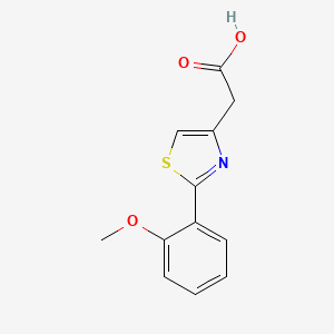 molecular formula C12H11NO3S B2720154 2-[2-(2-甲氧基苯基)-1,3-噻唑-4-基]乙酸 CAS No. 178765-31-6