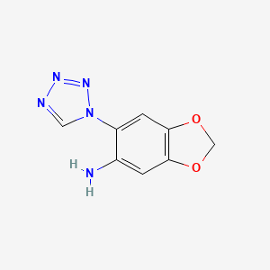 molecular formula C8H7N5O2 B2720155 6-(1H-tetrazol-1-yl)-1,3-benzodioxol-5-amine CAS No. 924858-76-4