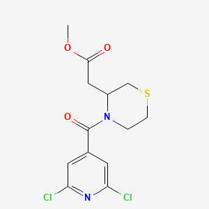 Methyl 2-[4-(2,6-dichloropyridine-4-carbonyl)thiomorpholin-3-yl]acetate