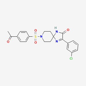 8-((4-Acetylphenyl)sulfonyl)-3-(3-chlorophenyl)-1,4,8-triazaspiro[4.5]dec-3-en-2-one