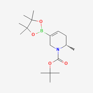 tert-butyl (2S)-2-methyl-5-(4,4,5,5-tetramethyl-1,3,2-dioxaborolan-2-yl)-3,6-dihydro-2H-pyridine-1-carboxylate