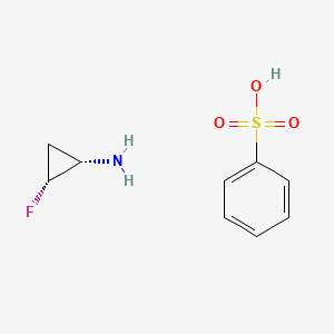 molecular formula C9H12FNO3S B2720172 (1S,2R)-2-Fluorocyclopropanamine benzenesulfonate CAS No. 2387566-71-2