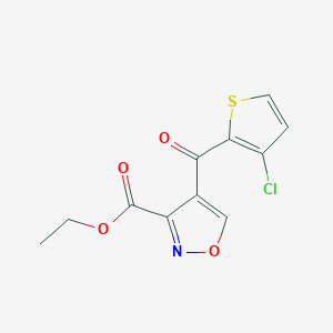 molecular formula C11H8ClNO4S B2720175 Ethyl 4-[(3-chloro-2-thienyl)carbonyl]-3-isoxazolecarboxylate CAS No. 338982-48-2