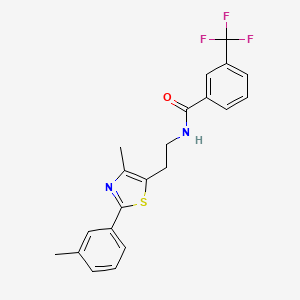 N-{2-[4-methyl-2-(3-methylphenyl)-1,3-thiazol-5-yl]ethyl}-3-(trifluoromethyl)benzamide