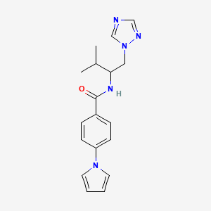 N-(3-methyl-1-(1H-1,2,4-triazol-1-yl)butan-2-yl)-4-(1H-pyrrol-1-yl)benzamide