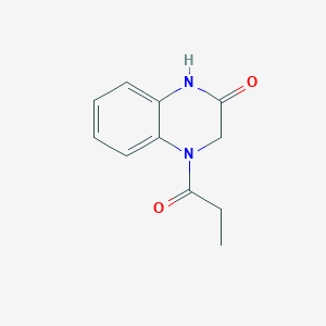 molecular formula C11H12N2O2 B2720194 4-Propanoyl-1,2,3,4-tetrahydroquinoxalin-2-one CAS No. 923692-64-2