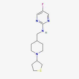 5-Fluoro-N-[[1-(thiolan-3-yl)piperidin-4-yl]methyl]pyrimidin-2-amine