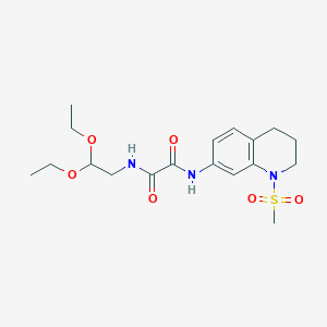 N-(2,2-diethoxyethyl)-N'-(1-methanesulfonyl-1,2,3,4-tetrahydroquinolin-7-yl)ethanediamide