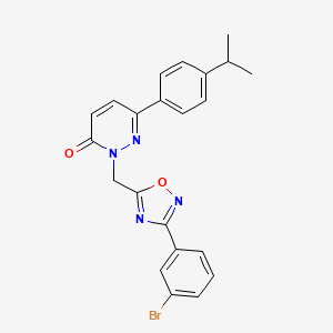 2-((3-(3-bromophenyl)-1,2,4-oxadiazol-5-yl)methyl)-6-(4-isopropylphenyl)pyridazin-3(2H)-one