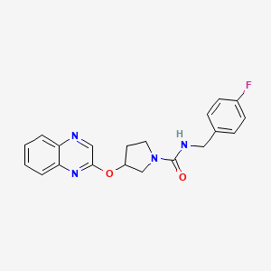 N-[(4-fluorophenyl)methyl]-3-(quinoxalin-2-yloxy)pyrrolidine-1-carboxamide