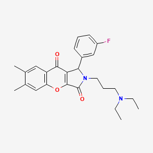 2-(3-(Diethylamino)propyl)-1-(3-fluorophenyl)-6,7-dimethyl-1,2-dihydrochromeno[2,3-c]pyrrole-3,9-dione