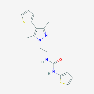 1-(2-(3,5-dimethyl-4-(thiophen-2-yl)-1H-pyrazol-1-yl)ethyl)-3-(thiophen-2-yl)urea
