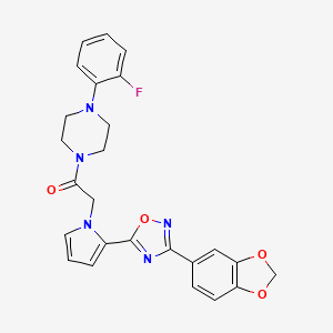 1-({2-[3-(1,3-benzodioxol-5-yl)-1,2,4-oxadiazol-5-yl]-1H-pyrrol-1-yl}acetyl)-4-(2-fluorophenyl)piperazine