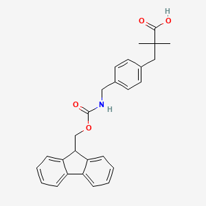 3-[4-[(9H-Fluoren-9-ylmethoxycarbonylamino)methyl]phenyl]-2,2-dimethylpropanoic acid