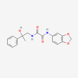 molecular formula C18H18N2O5 B2720231 N1-(benzo[d][1,3]dioxol-5-yl)-N2-(2-hydroxy-2-phenylpropyl)oxalamide CAS No. 1351588-51-6