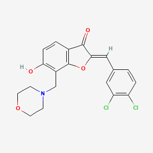 (Z)-2-(3,4-dichlorobenzylidene)-6-hydroxy-7-(morpholinomethyl)benzofuran-3(2H)-one